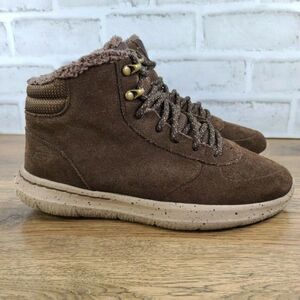 Skechers GOwalk City Sierra Women's Memory Foam Boots Brown Suede Size 7.5